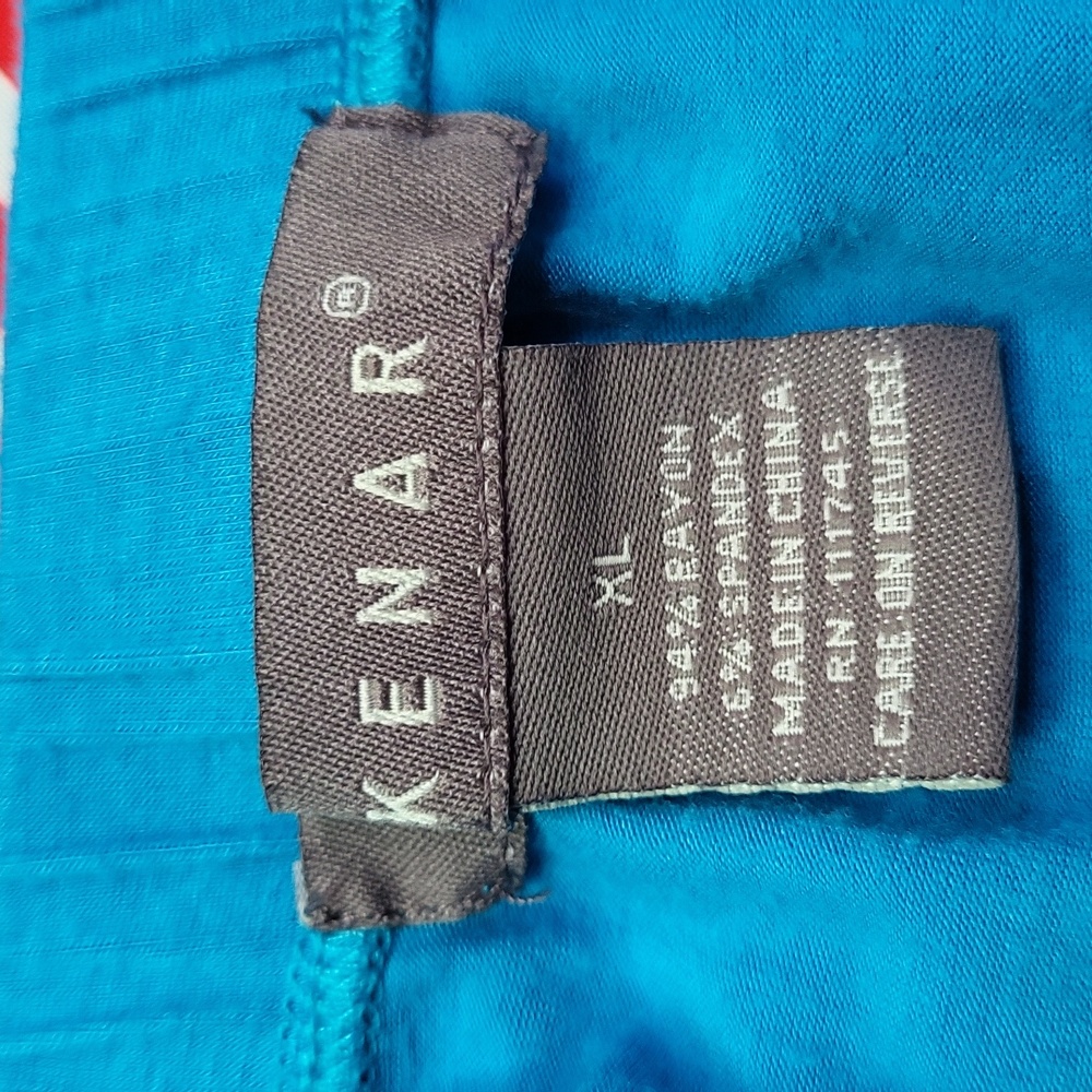 Kenar Blue Maxi A-Line Skirt with Pleated Tiered Design - Picture 5 of 9